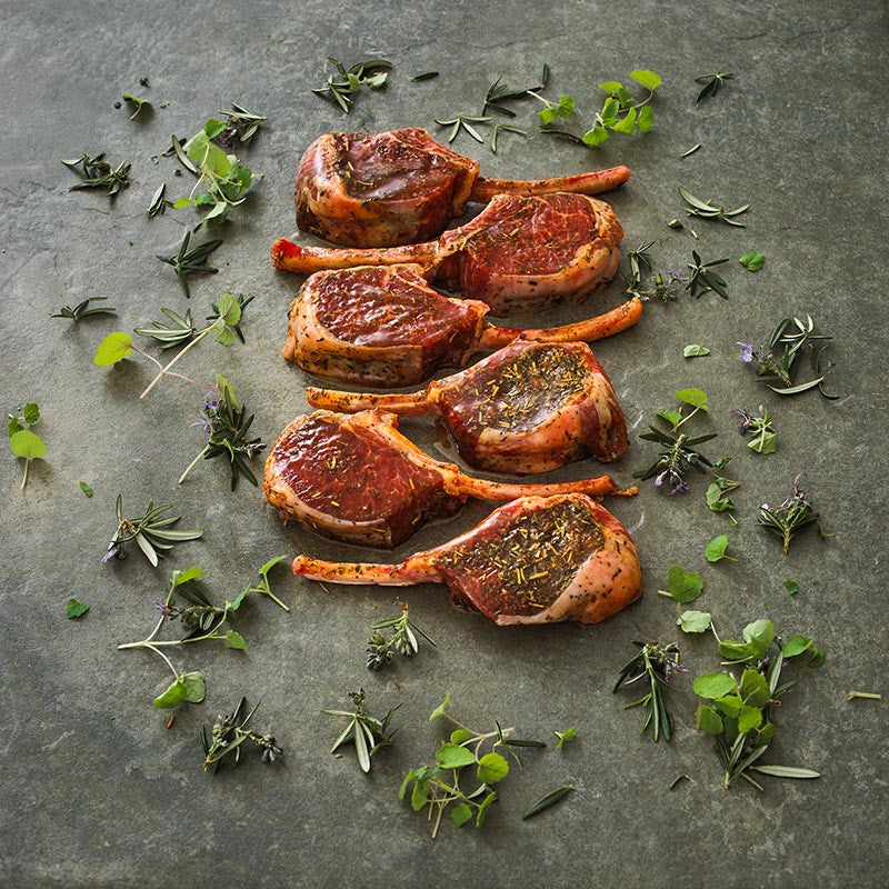 French Cut Lamb Chops Marinated with Rosemary Golden Fresh Frozen 1kg