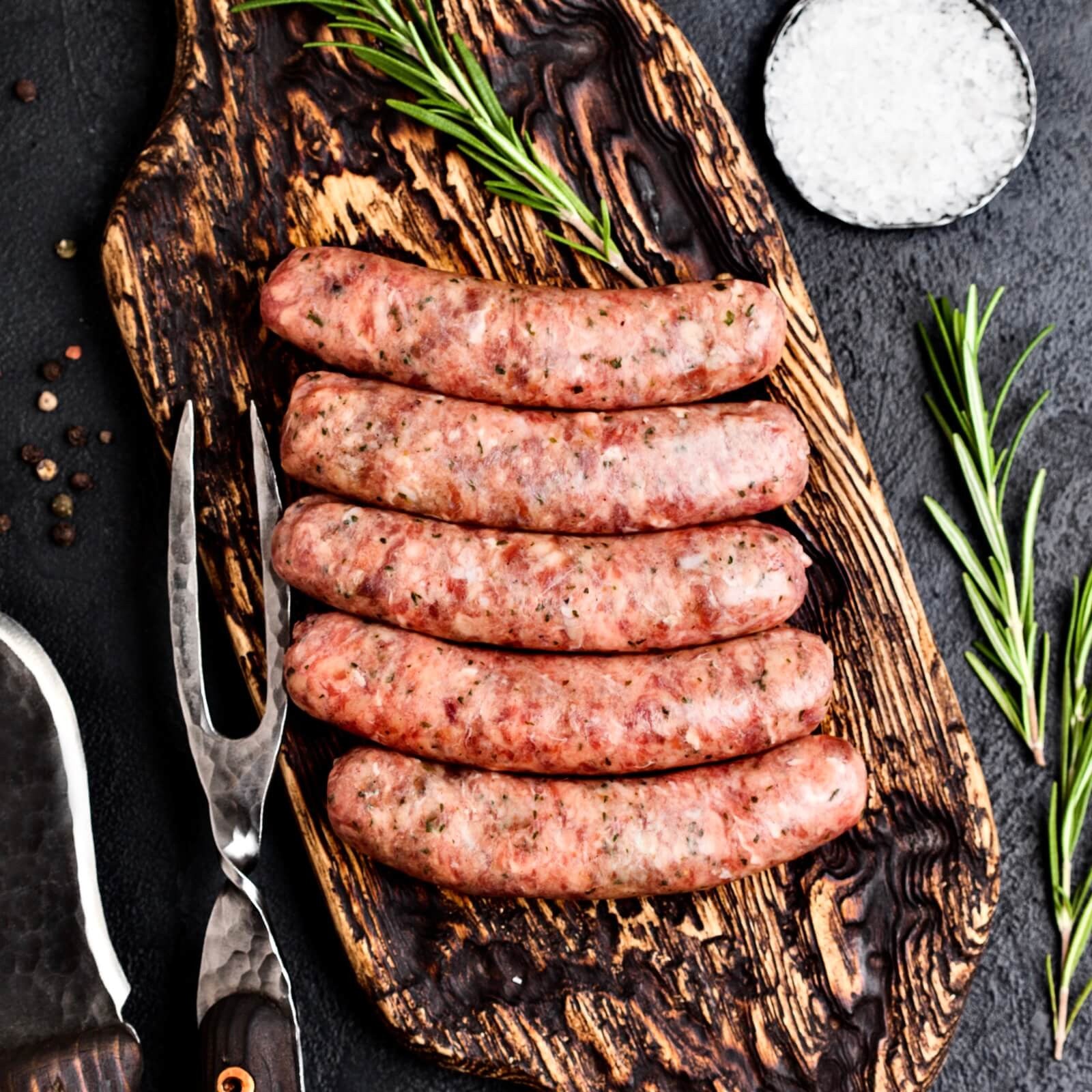 Black Angus sausages with truffle &amp; parmesan 450 gr