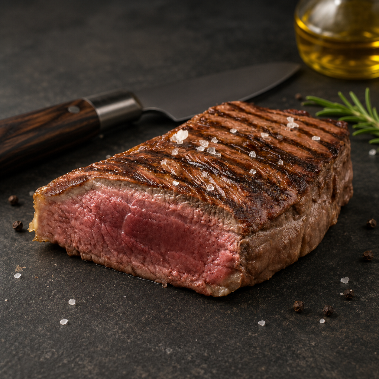 Άπαχο Bottom Round Steak Black Angus Prime Grain Fed Creekstone USA. Ιδανικό για σχάρα, τηγάνι, sous vide και σερβίρισμα σε λεπτές φέτες.