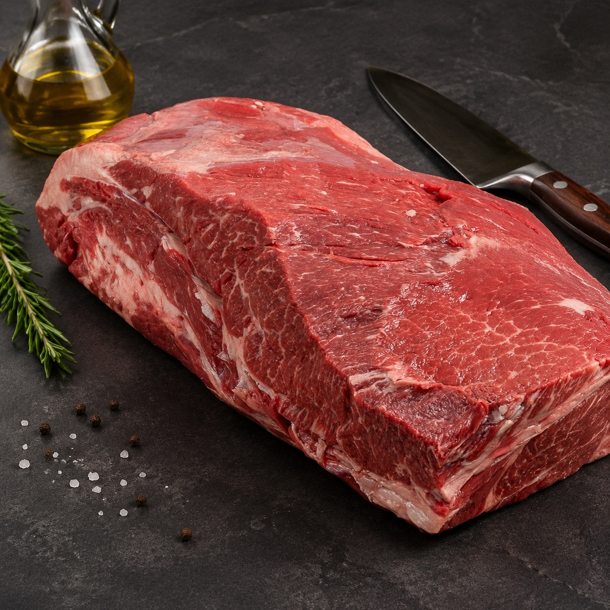 Chuck Roll Black Angus Prime Grain Fed Creekstone USA, μια ευέλικτη μοσχαρίσια κοπή για μπριζόλες, φούρνο, κατσαρόλα και αργό ψήσιμο.
