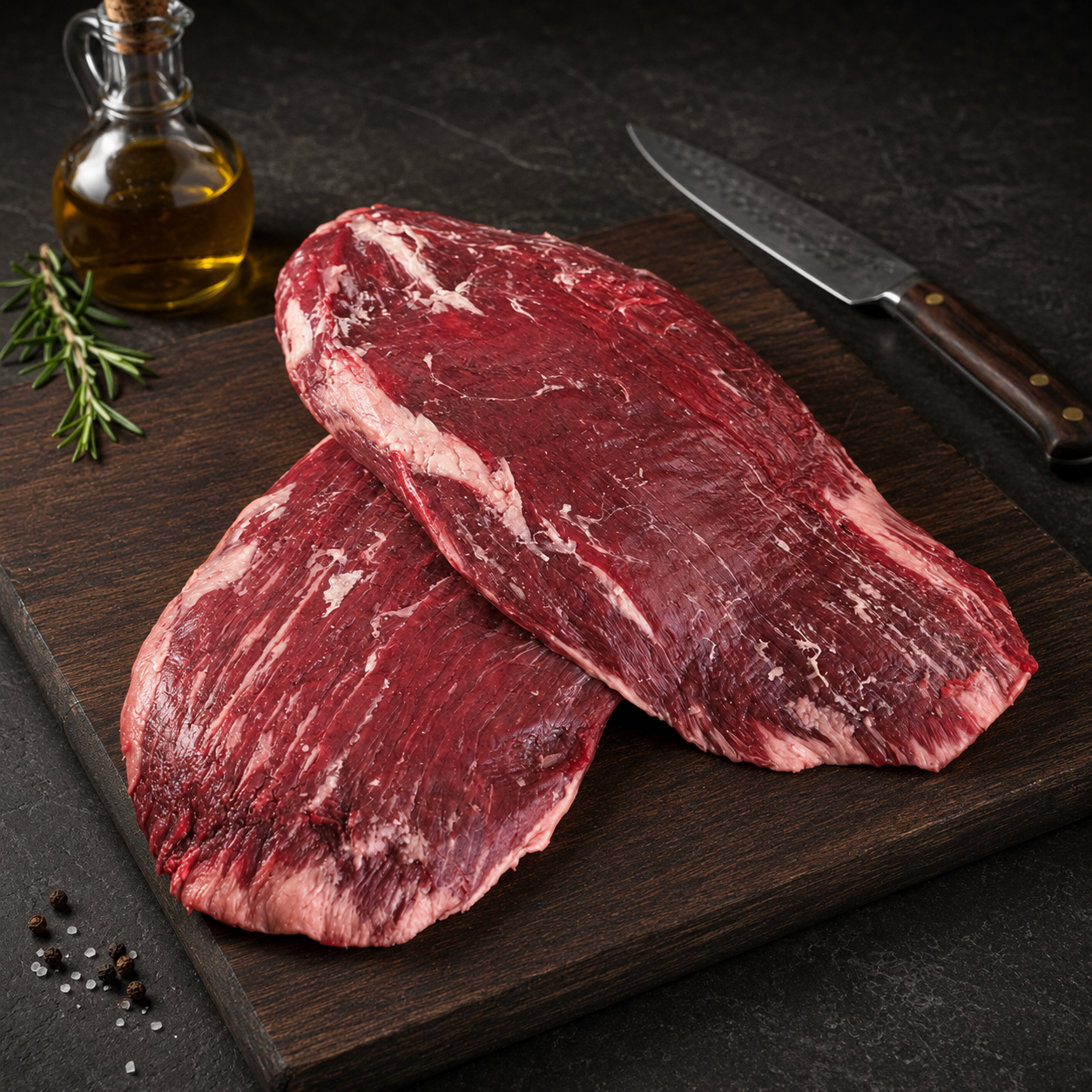 Flank Steak Black Angus Grain Fed Las Piedras Ουρουγουάης, ιδανικό για σχάρα, τηγάνι, tacos και fajitas. Κόβεται σε λεπτές φέτες κόντρα στις ίνες.