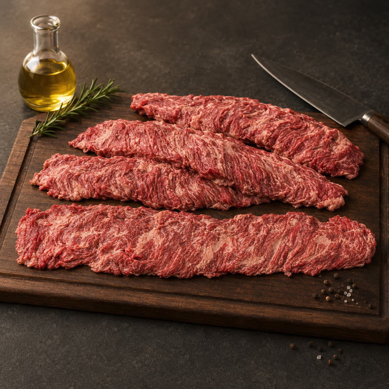 Ανακαλύψτε Inside Skirt Wagyu BMS 9 Stone Axe Αυστραλίας, με πλούσιο μαρμπλινγκ και έντονη γεύση. Ιδανικό για σχάρα ή μαντέμι.
