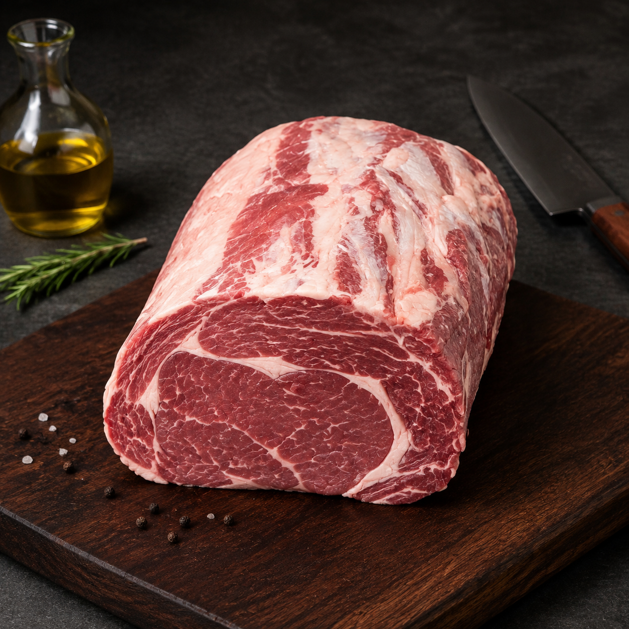 Rib Eye Black Angus Las Piedras Ουρουγουάης, με Grain Fed σίτιση άνω των 200 ημερών. Ιδανικό για σχάρα, κάρβουνα, μαντεμένιο τηγάνι και φούρνο.