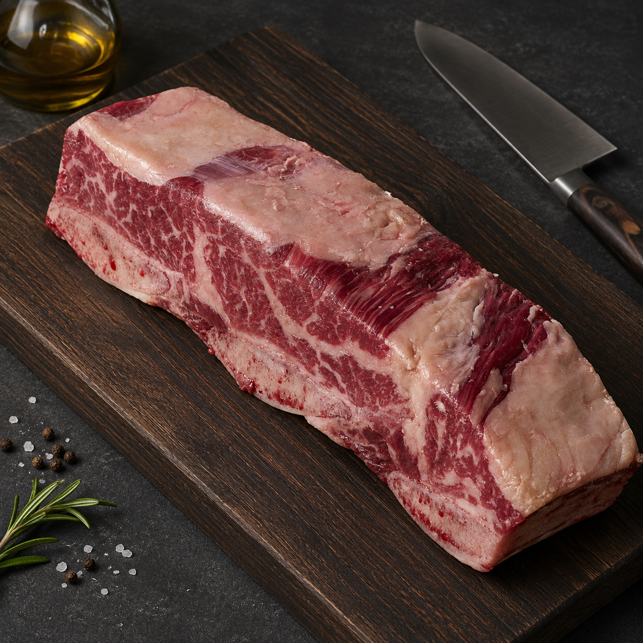 Short Ribs Wagyu BMS 8+ Omaha USA, με υψηλό μαρμπλινγκ και πλούσια γεύση. Ιδανικά για καπνιστήρι, barbecue, φούρνο και low &amp; slow.