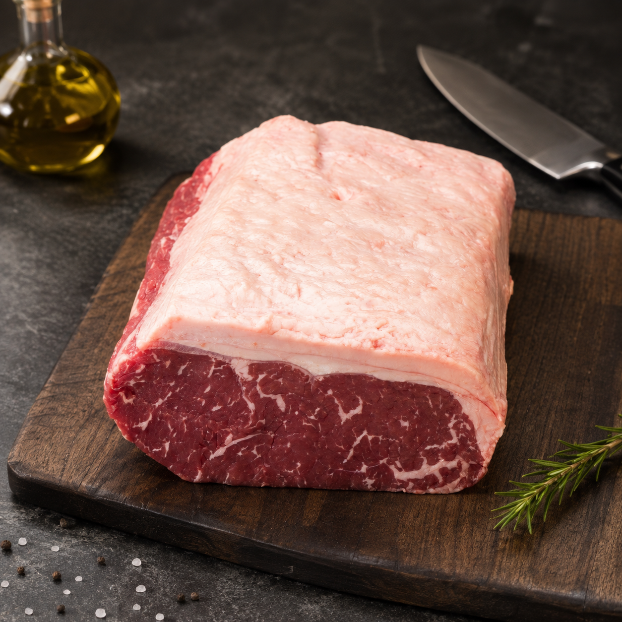 Striploin Angus Grain Fed Devesa Αργεντινής, με έντονο κρεάτινο χαρακτήρα. Ιδανικό για steaks στη σχάρα, μαντεμένιο τηγάνι ή roast.