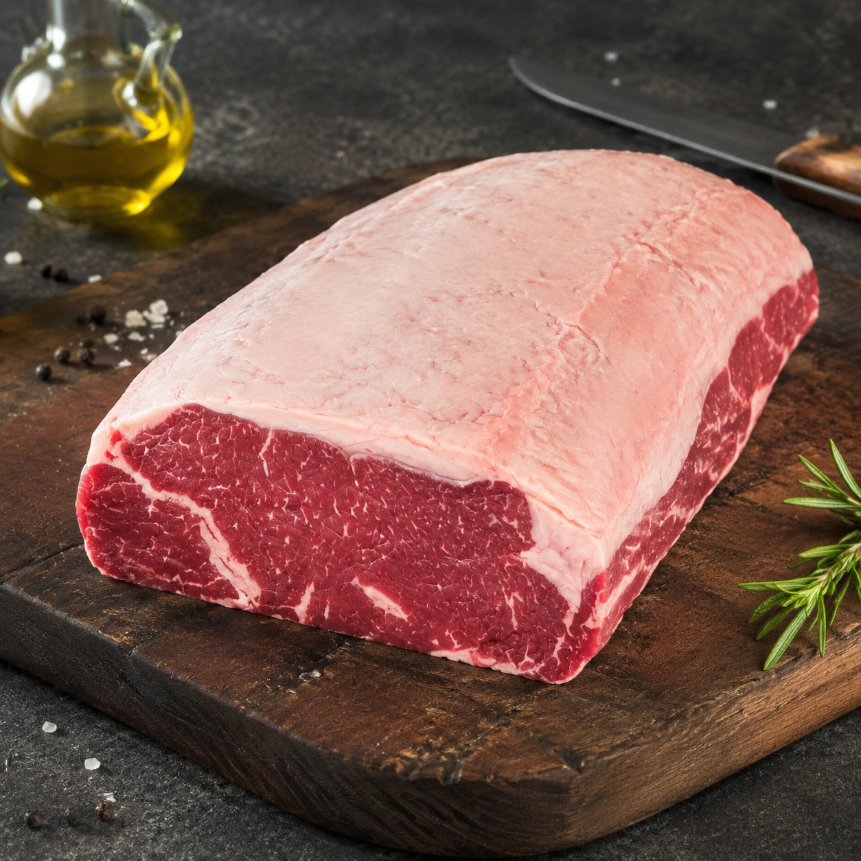 Striploin Golden Angus John Dee Αυστραλίας, με σίτιση grain fed άνω των 180 ημερών. Premium κοπή για σχάρα, τηγάνι ή ολόκληρο roast.