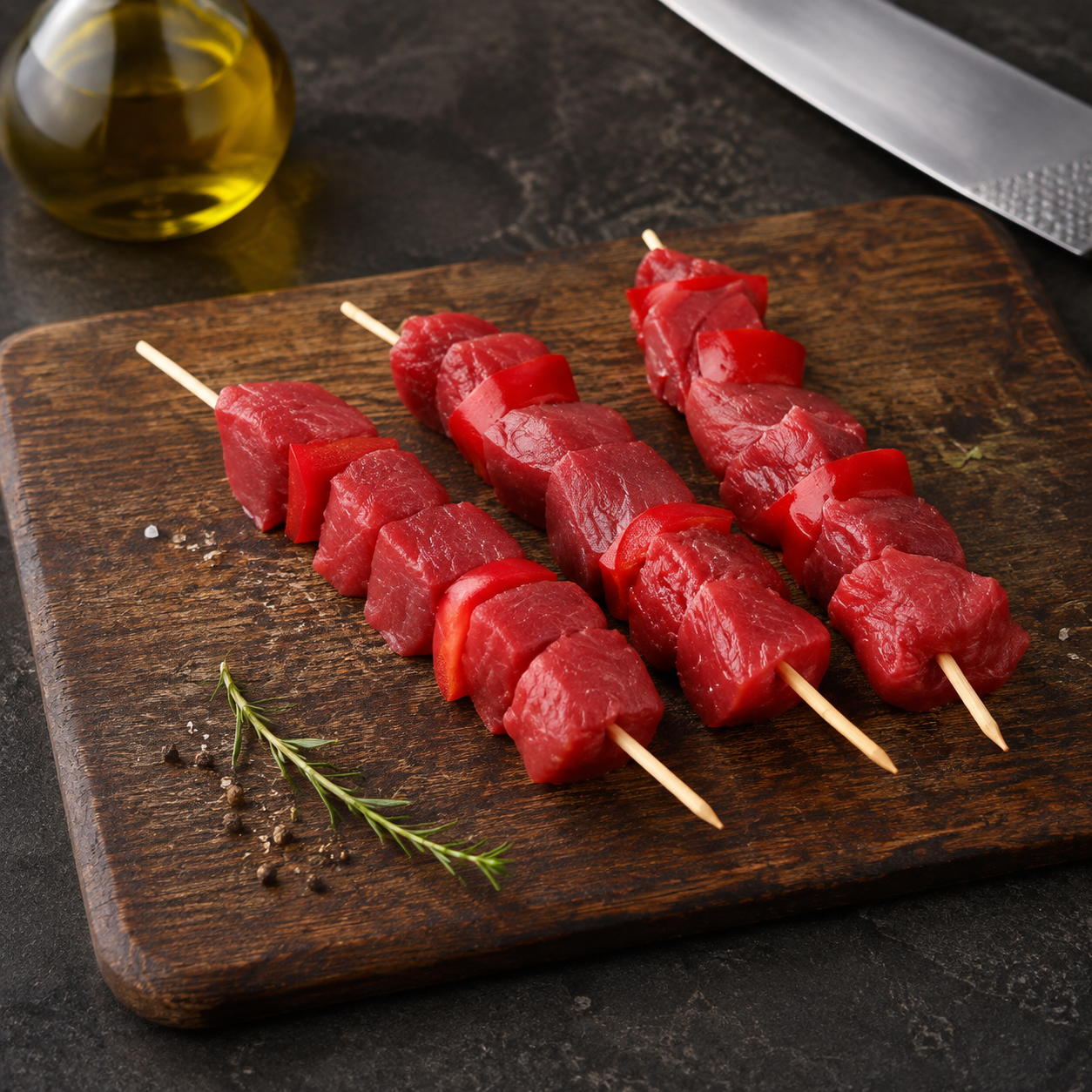 Μοσχαρίσιο σουβλάκι Tenderloin Black Angus Devesa Αργεντινής, από φυσικά τρυφερό φιλέτο. Ιδανικό για γρήγορο ψήσιμο στη σχάρα ή στο τηγάνι.