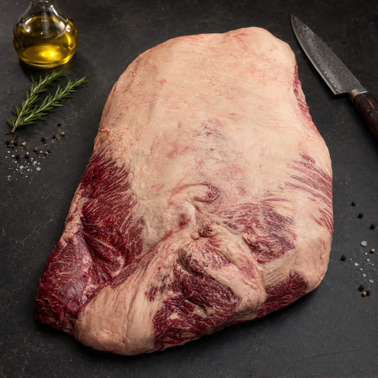 Brisket Wagyu BMS 9+ Stone Axe Αυστραλίας με υψηλό μαρμπλινγκ. Ιδανικό για smoker, BBQ και premium low &amp; slow ψήσιμο.