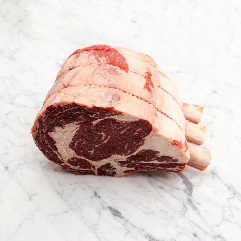 Rib Eye Bone In standing rib roast  Grain Fed Black Angus Greater Omaha USA