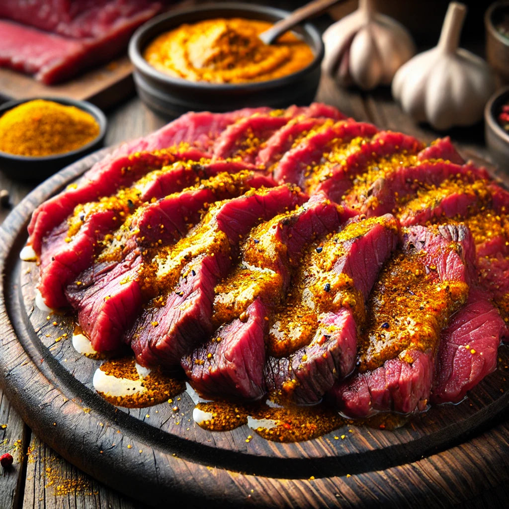 Black Angus Beef Fillets, Matured, Marinated with Curry, 500 gr