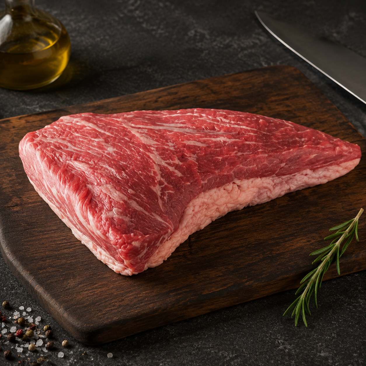 Ωμό Tri-Tip Angus Grain Fed Devesa Αργεντινής με χαρακτηριστικό τριγωνικό σχήμα