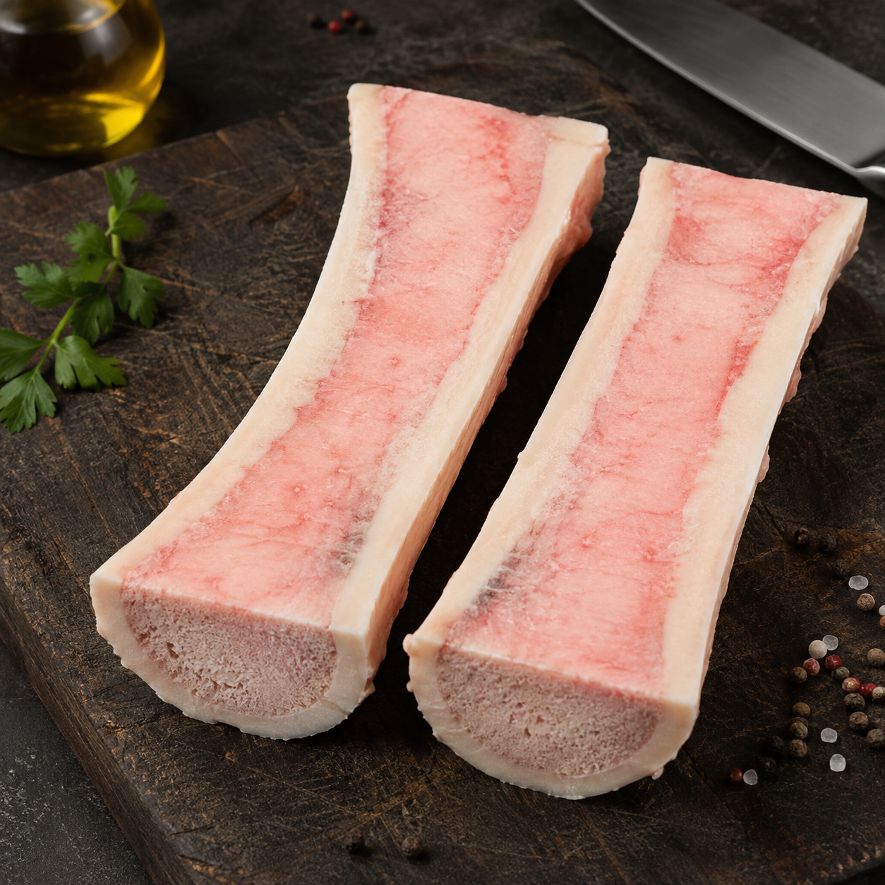 Tuétano Hueso Beef μοσχαρίσια κόκαλα με μυελό σε συσκευασία 2 τεμαχίων